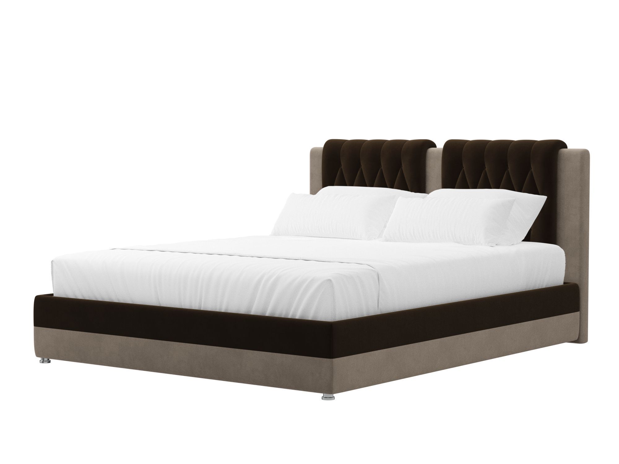 Кровать интерьерная Камилла 200 (коричневый\бежевый)