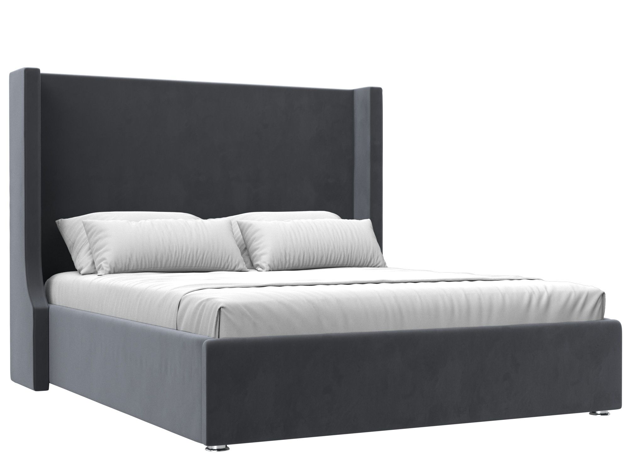 Кровать интерьерная Ларго 160 (серый)
