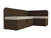 Кухонный угловой диван Форест правый угол (бежевый\коричневый цвет)