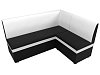 Кухонный угловой диван Уют правый угол (черный\белый цвет)