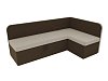 Кухонный угловой диван Форест правый угол (бежевый\коричневый цвет)
