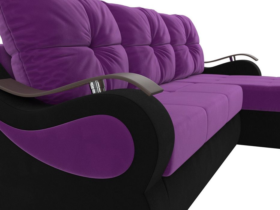 Угловой диван Меркурий правый угол (фиолетовый\черный)