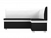 Кухонный угловой диван Уют правый угол (черный\белый цвет)