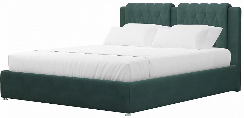 Интерьерная кровать Камилла 160 (бирюзовый цвет)